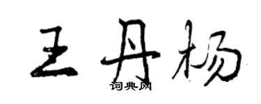 曾慶福王丹楊行書個性簽名怎么寫