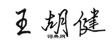 駱恆光王胡健行書個性簽名怎么寫