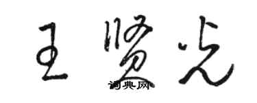 駱恆光王賢光草書個性簽名怎么寫