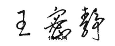 駱恆光王密靜草書個性簽名怎么寫