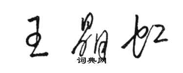 駱恆光王晶虹草書個性簽名怎么寫