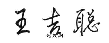 駱恆光王吉聰行書個性簽名怎么寫