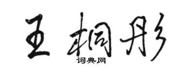 駱恆光王桐彤行書個性簽名怎么寫