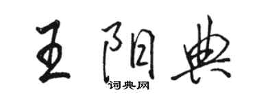 駱恆光王陽典行書個性簽名怎么寫