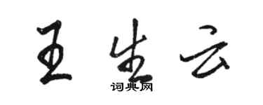 駱恆光王生雲行書個性簽名怎么寫