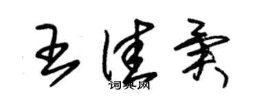 朱錫榮王佳異草書個性簽名怎么寫