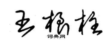 朱錫榮王根柱草書個性簽名怎么寫