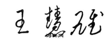 駱恆光王慧雄草書個性簽名怎么寫