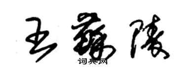 朱錫榮王蘇陵草書個性簽名怎么寫