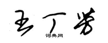 朱錫榮王丁芳草書個性簽名怎么寫