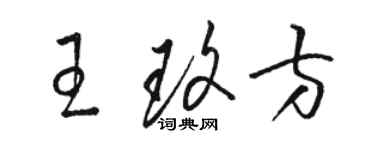 駱恆光王玫方草書個性簽名怎么寫