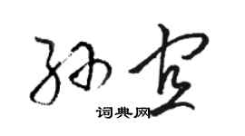 駱恆光孫宜草書個性簽名怎么寫