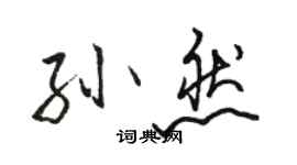 駱恆光孫然行書個性簽名怎么寫