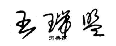 朱錫榮王瑞盟草書個性簽名怎么寫