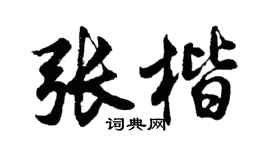 胡問遂張楷行書個性簽名怎么寫