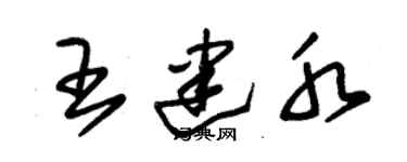 朱錫榮王建水草書個性簽名怎么寫