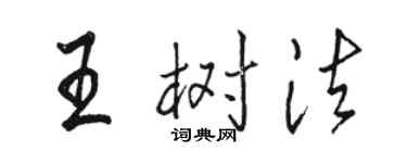 駱恆光王樹法行書個性簽名怎么寫