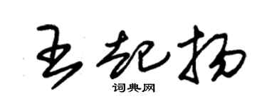 朱錫榮王起揚草書個性簽名怎么寫