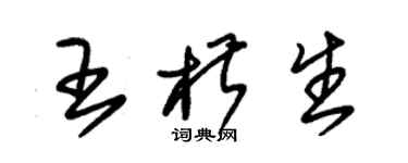 朱錫榮王椒生草書個性簽名怎么寫