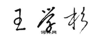 駱恆光王學杉草書個性簽名怎么寫