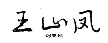 曾慶福王山鳳行書個性簽名怎么寫