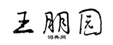 曾慶福王朋園行書個性簽名怎么寫