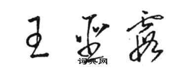 駱恆光王聖霞草書個性簽名怎么寫