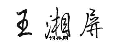 駱恆光王湘屏行書個性簽名怎么寫