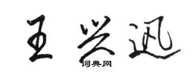 駱恆光王興迅行書個性簽名怎么寫