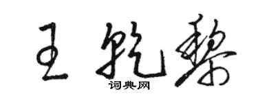 駱恆光王乾黎草書個性簽名怎么寫