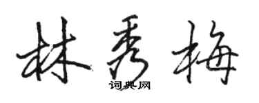 駱恆光林秀梅行書個性簽名怎么寫