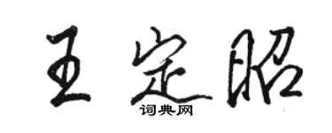 駱恆光王定昭行書個性簽名怎么寫