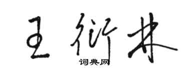 駱恆光王衍林草書個性簽名怎么寫