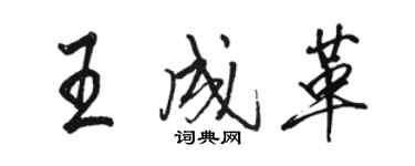 駱恆光王成革行書個性簽名怎么寫