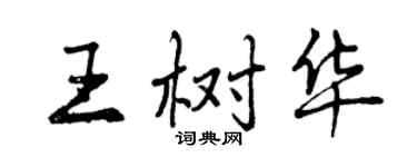 曾慶福王樹華行書個性簽名怎么寫