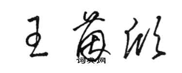 駱恆光王茵欣草書個性簽名怎么寫