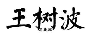 翁闓運王樹波楷書個性簽名怎么寫