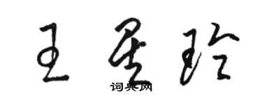 駱恆光王星玲草書個性簽名怎么寫