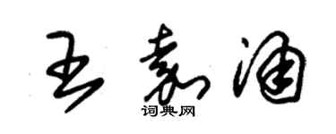 朱錫榮王嘉涌草書個性簽名怎么寫