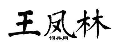 翁闓運王鳳林楷書個性簽名怎么寫