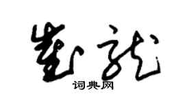 朱錫榮崔龍草書個性簽名怎么寫