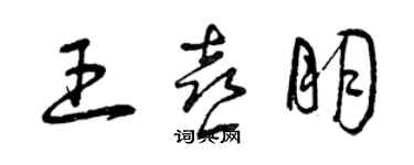 曾慶福王喜朋草書個性簽名怎么寫