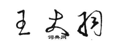 駱恆光王大羽草書個性簽名怎么寫