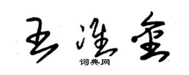 朱錫榮王準金草書個性簽名怎么寫