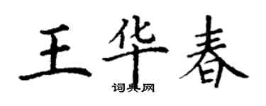 丁謙王華春楷書個性簽名怎么寫