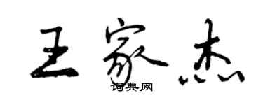 曾慶福王家傑行書個性簽名怎么寫