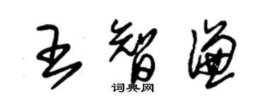 朱錫榮王智謙草書個性簽名怎么寫