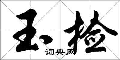 胡問遂玉檢行書怎么寫