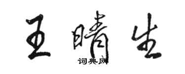 駱恆光王晴生行書個性簽名怎么寫