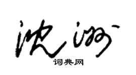 朱錫榮沈洲草書個性簽名怎么寫